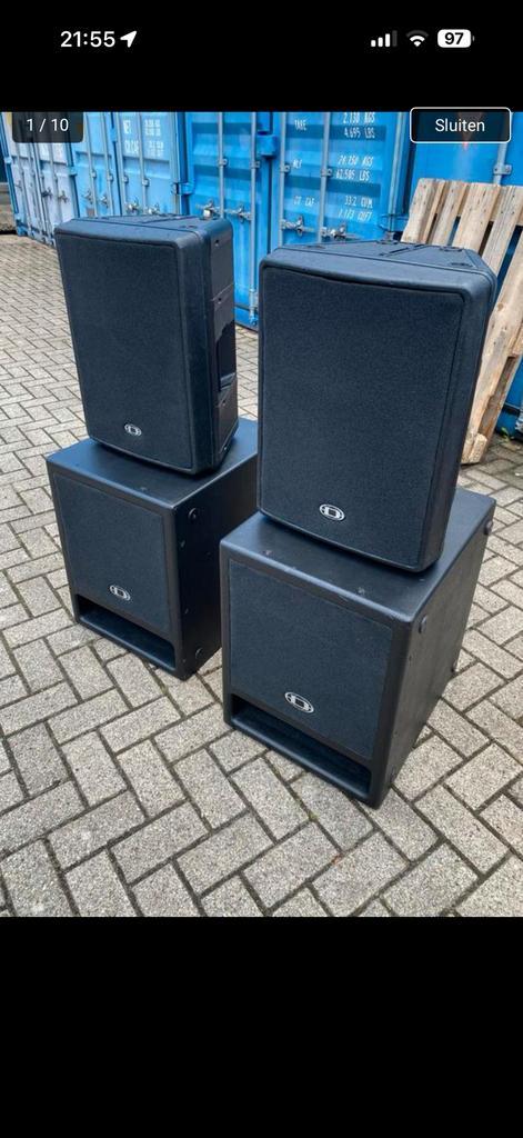 Dynacord set, Muziek en Instrumenten, Versterkers | Keyboard, Monitor en PA, Zo goed als nieuw, 1000 watt of meer, Ophalen of Verzenden