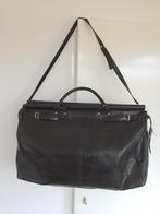 Grote leren Fantoni weekendtas reistas vintage, Gebruikt, 20 tot 30 cm, Zwart, Ophalen of Verzenden