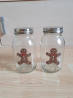 2 Kerst voorraadpotten met gingerbread man, Ophalen of Verzenden, Nieuw