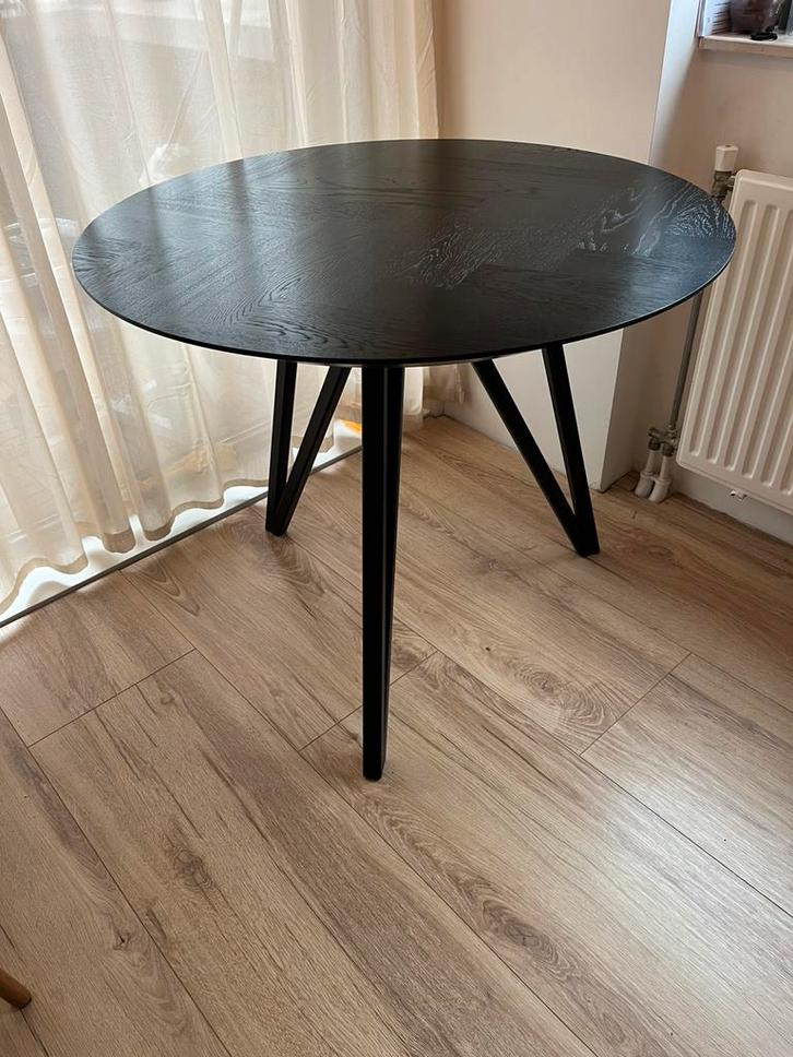 Ronde eettafel 90cm, Huis en Inrichting, Tafels | Eettafels, Zo goed als nieuw, 50 tot 100 cm, Drie personen, Rond, Ophalen