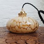 Vintage Art-Deco Scailmont gemarmerde opaline hanglamp, Antiek en Kunst, Antiek | Lampen, Ophalen of Verzenden