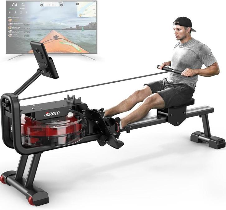 JOROTO Rowing Machine, Water Resistance, Sport en Fitness, Fitnessapparatuur, Zo goed als nieuw, Roeitrainer, Armen, Benen, Borst