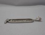 Zilveren vintage Egyptische symbolen hanger nr.631, Verzenden, Zo goed als nieuw, Kruis of Symbool, Zilver
