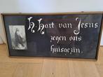 Brocante afbeelding met tekst Jesus, Ophalen of Verzenden, Gebruikt