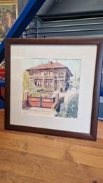 Amsterdamse school woning aquarel Steenwijk, Ophalen of Verzenden