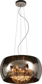 2 Hanglampen - Lucide Pearl 40cm + vergelijkbaar model, Huis en Inrichting, Lampen | Hanglampen, Ophalen, Gebruikt, Glas, Minder dan 50 cm