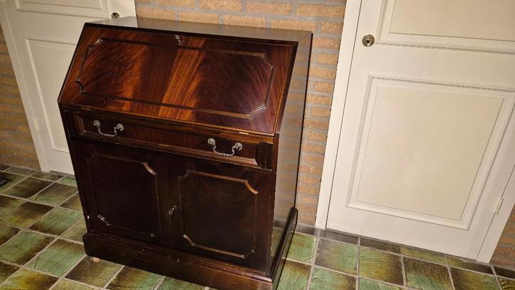 Te Koop Mahoniehouten Secretaire, Huis en Inrichting, Kasten | Secretaires, Gebruikt, Ophalen