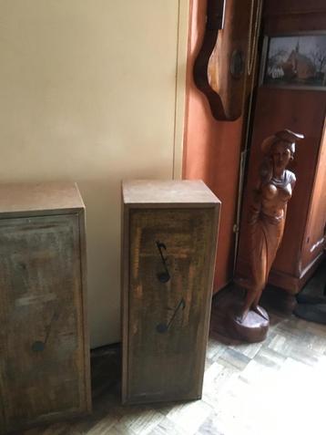 2 Geluidsboxen jaren 70 eigen bouw. €20,- beschikbaar voor biedingen