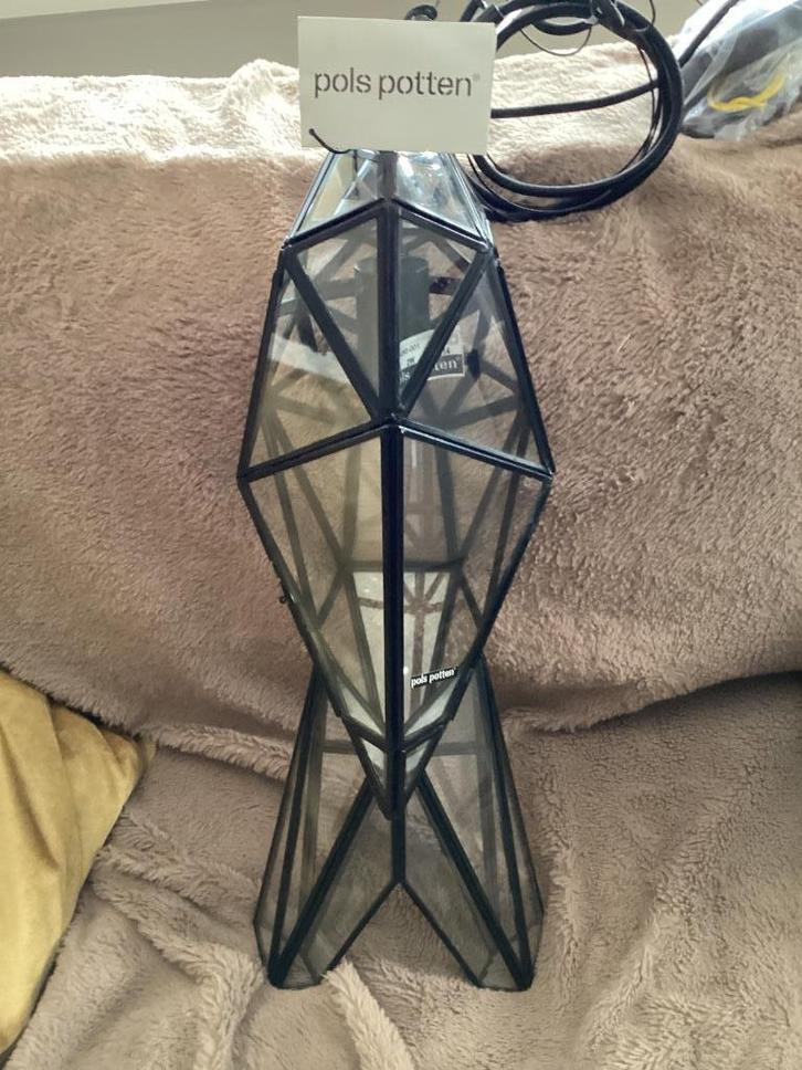 Pols potten lamp uniek design, Huis en Inrichting, Lampen | Hanglampen, Nieuw, Minder dan 50 cm, Glas, Metaal, Ophalen of Verzenden