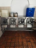 Rvs werkbank, 2 x gootsteen rvs en 1 snij machine, Zakelijke goederen, Horeca | Keukenapparatuur, Ophalen, RVS Meubilair