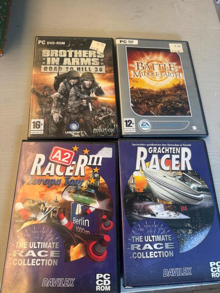 PC Spellen Collectie - Brothers in Arms, Middle-Earth, Racer, Spelcomputers en Games, Games | Pc, Gebruikt, Shooter, Vanaf 12 jaar