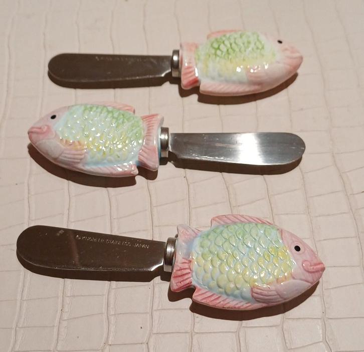 Vintage Smeer mesjes vis- Knobler Japan, Antiek en Kunst, Antiek | Bestek, Ophalen of Verzenden