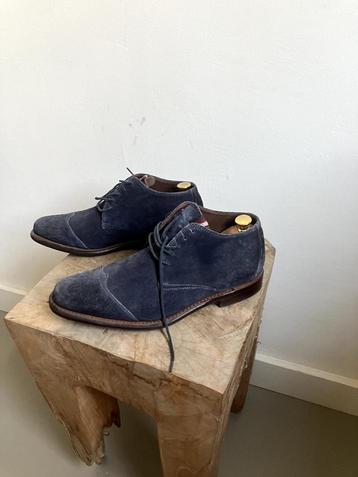 Floris van Bommel blauwe suede schoenen maat 41 beschikbaar voor biedingen