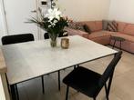 Eettafel met keramisch blad Carrara (wit), Huis en Inrichting, Tafels | Eettafels, 50 tot 100 cm, 100 tot 150 cm, Rechthoekig
