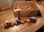 Houten trein met blokken, Kinderen en Baby's, Speelgoed | Houten speelgoed, Ophalen, Gebruikt, Duw- of Trekspeelgoed