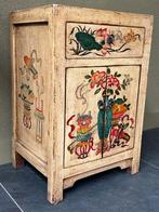 Chinees handbeschilderd kastje met 1 la Chinese handwerk, Gebruikt, 1 of 2 laden, Ophalen of Verzenden, https://verburgtvintage.nl/#contact
