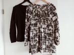Sandwich tuniek blouse + bijpassend shirt maat 38 / M, Maat 38/40 (M), Blauw, Ophalen of Verzenden, Zo goed als nieuw