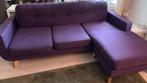 Paarse hoekbank, Ophalen, Gebruikt, Stof
