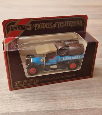 Matchbox models of yesteryear Y-26 1918 Crossley Beer Lorrey beschikbaar voor biedingen