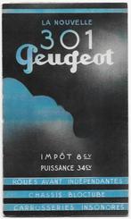 Peugeot 301 vouwfolder folder auto oldtimer, Ophalen of Verzenden, Zo goed als nieuw, Peugeot