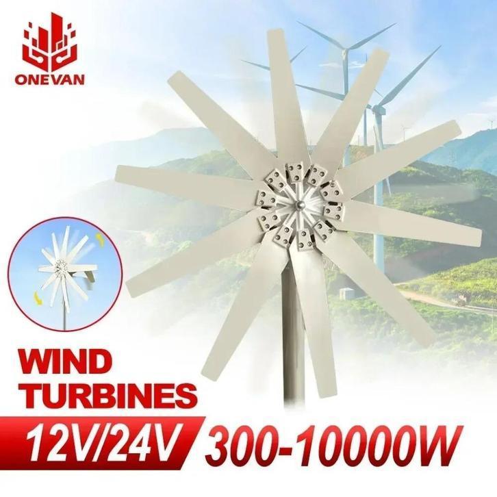 Windturbine - Windmolen - Volledig systeem 12/24V, Tuin en Terras, Windwijzers en Windmolens, Nieuw, Ophalen of Verzenden