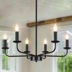qarehl - Kroonluchter Plafondlamp, Industriële Zwarte Kroonl, Huis en Inrichting, Lampen | Kroonluchters, Nieuw, Ophalen of Verzenden