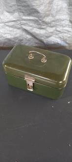 Vintage Groene Metalen Gereedschapskist, Ophalen of Verzenden