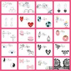 Partij zilveren oorbellen, Sieraden, Tassen en Uiterlijk, Oorbellen, Met kristal, Nieuw, Ophalen of Verzenden, Knopjes of Stekers