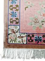 Handgeknoopt Oriental zijde tapijt pink Birds China 76x140cm, 50 tot 100 cm, Overige kleuren, Aubusson Frans floral Oriental hype