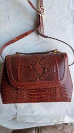 Oude vintage slangen leder tas, Ophalen of Verzenden, Zo goed als nieuw, Bruin, Handtas