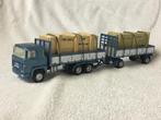SCANIA 140 vrachtwagen met aanhanger geladen bij Stork, Hobby en Vrije tijd, Modelauto's | 1:50, Ophalen of Verzenden, Zo goed als nieuw