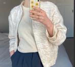 Zara bomber wit pied de poule jasje S jack print tussenjas, Verzenden, Gedragen, Maat 36 (S), Beige