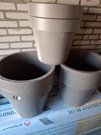 Taupe Bloempotten - Set van 4, Ophalen, Kunststof, Gebruikt, 40 cm of meer