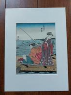 Japanse houtblokprint "Beauties fishing" by Shuncho, Ophalen of Verzenden