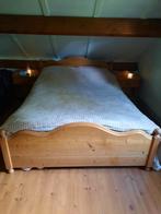 Massief 2 persoons grenen bed, Gebruikt, Tweepersoons, 200 cm, Hout