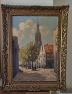 Olieverfschilderij Nieuwe kerk in Delft., Ophalen of Verzenden