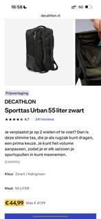Sport tas locker shape -  Urban 55 liter zwart, Ophalen of Verzenden, Zo goed als nieuw, Unisex volwassen
