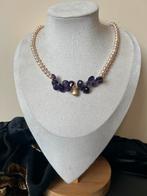 Parel zoetwater amethist facet beschermt intuïtie eyecatcher, Sieraden, Tassen en Uiterlijk, Kettingen, Paars, Nieuw, Ophalen of Verzenden