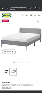 Ikea bed frame, Huis en Inrichting, Slaapkamer | Bedden, 160 cm, Overige materialen, Grijs, Zo goed als nieuw