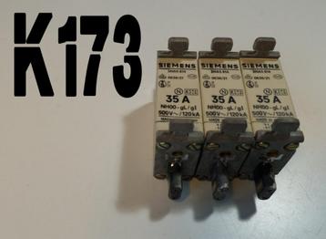3 stuks Siemens mes zekering patroon 35 Ampere beschikbaar voor biedingen