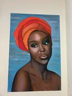Portretschilderij vrouw met hoofddoek, Ophalen