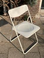 Vintage klapstoel Ikea Ted wit, Gebruikt, Wit, Vintage, Ophalen of Verzenden