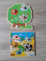 Houten puzzels, Kinderen en Baby's, Speelgoed | Kinderpuzzels, Gebruikt, Ophalen of Verzenden, Van hout, Minder dan 10 stukjes