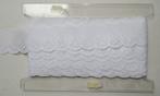 Strook Broderie – kant – borderstof -wit - vlinders, Hobby en Vrije tijd, Stoffen en Lappen, Wit, Ophalen of Verzenden, Kant, Minder dan 30 cm