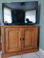 TV kast, Ophalen, Eikenhout, 50 tot 100 cm, Zo goed als nieuw