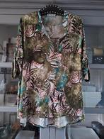 Magna Groene blouse met bladprint - maat 52-54, Kleding | Dames, Grote Maten, Insigne, Blouse of Tuniek, Ophalen of Verzenden