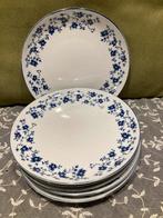 Gebaksbordje blauw bloemetje (080125), Huis en Inrichting, Keuken | Servies, Gebruikt, Ophalen of Verzenden, Bord(en), Overige stijlen