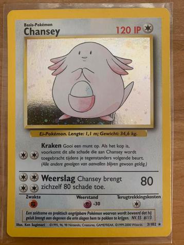 Chansey 3/102 base set NL beschikbaar voor biedingen
