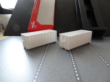 989 herpa 053884-003 2x afrol bak wit 1:87 truck trein bouw beschikbaar voor biedingen