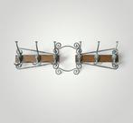 Vintage jaren 50 kapstok met leeuwenkoppen, Ophalen of Verzenden, Gebruikt, Hout, Wandkapstok